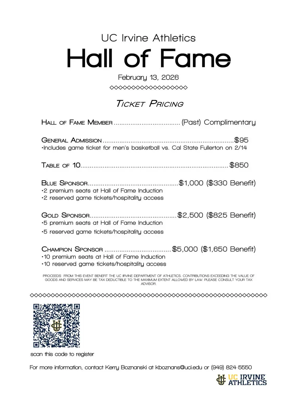 Hall of fame invitation