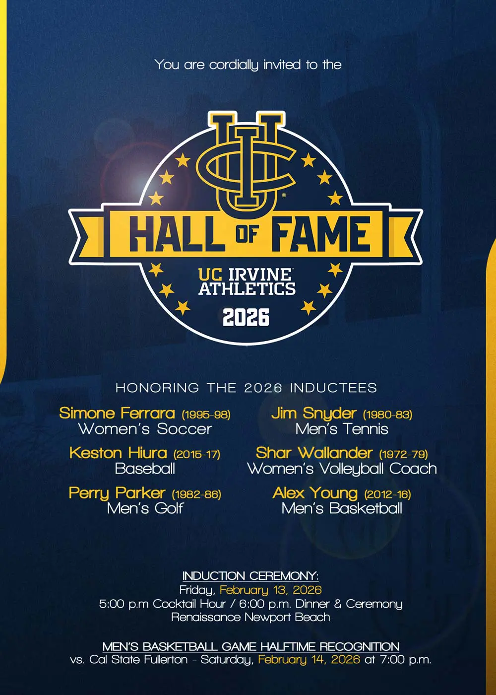 Hall of fame invitation